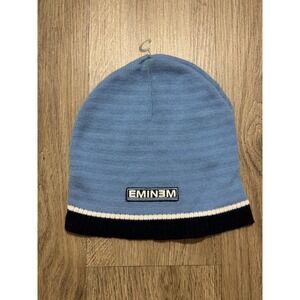 Y2K EMINEM Blue Beanie Hat One Size‎